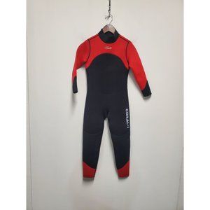 Hevto Youth Size 10 Full Diving Scuba Suit Red Black Wetsuit Child